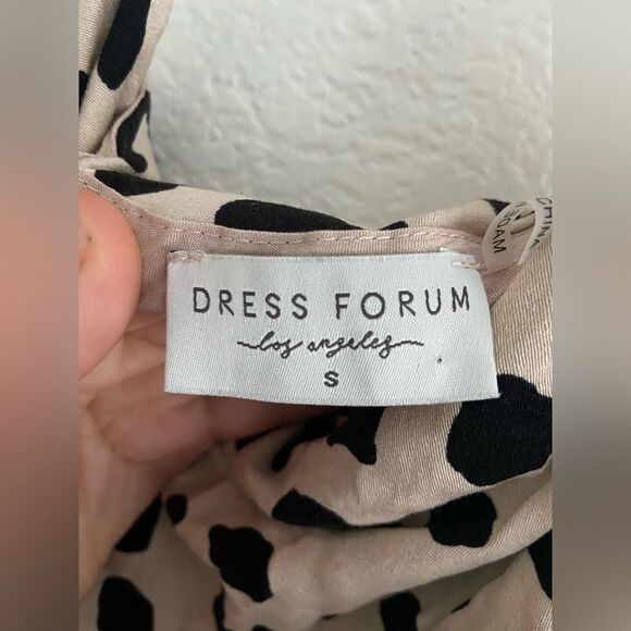 Urban outfitters Dress Forum Spotted Cowl Neck Slip leopard maxi Dress raton S - Picture 4 of 12